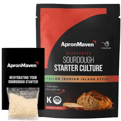 Apron Maven Premium Sourdough Starter Culture - Heirloom Dehydrated With Simple Activation Instructions for Homemade Artisan Bread Baking