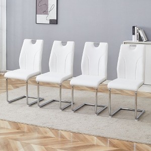 NicBex PU Leather Dining Chairs with Metal Legs,Armless Chairs for Kitchen,Living Room - 1 of 4