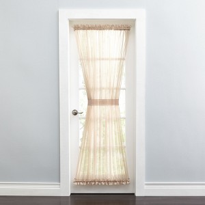 BrylaneHome BH Studio Sheer Voile Door Panel With Tiebacks - 1 of 4