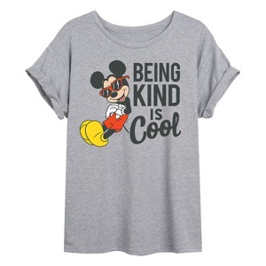 Women's - Disney - Mickey Kind Is Cool Oversized Graphic T-Shirt - 1 of 4