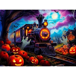 Sunsout Spooky Train 1000 pc Halloween Jigsaw Puzzle 77208 - 1 of 4