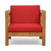 Christopher Knight Home Daniel Outdoor  5 Piece Acacia Wood Sectional Set with Water-Resistant Cushions - 4 of 4