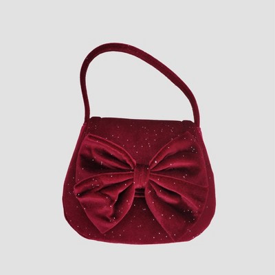 Toddler Girls' Velvet Bow Bag - Cat & Jack™ Red