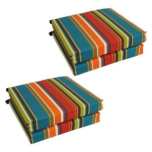 Blazing Needles, 20-inch by 19-inch Patterned Outdoor Spun Polyester Chair Cushions (Set of 4) - 1 of 1