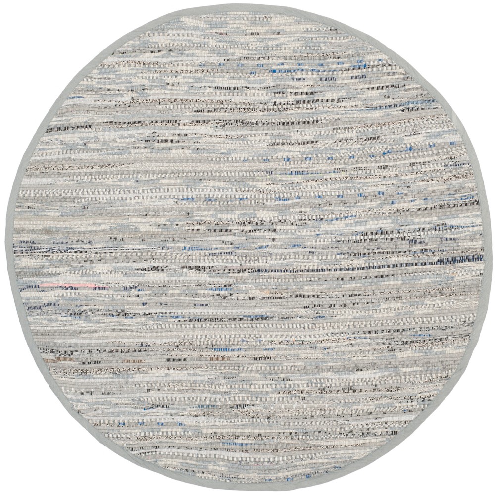 8' Spacedye Design Woven Round Area Rug Gray - Safavieh