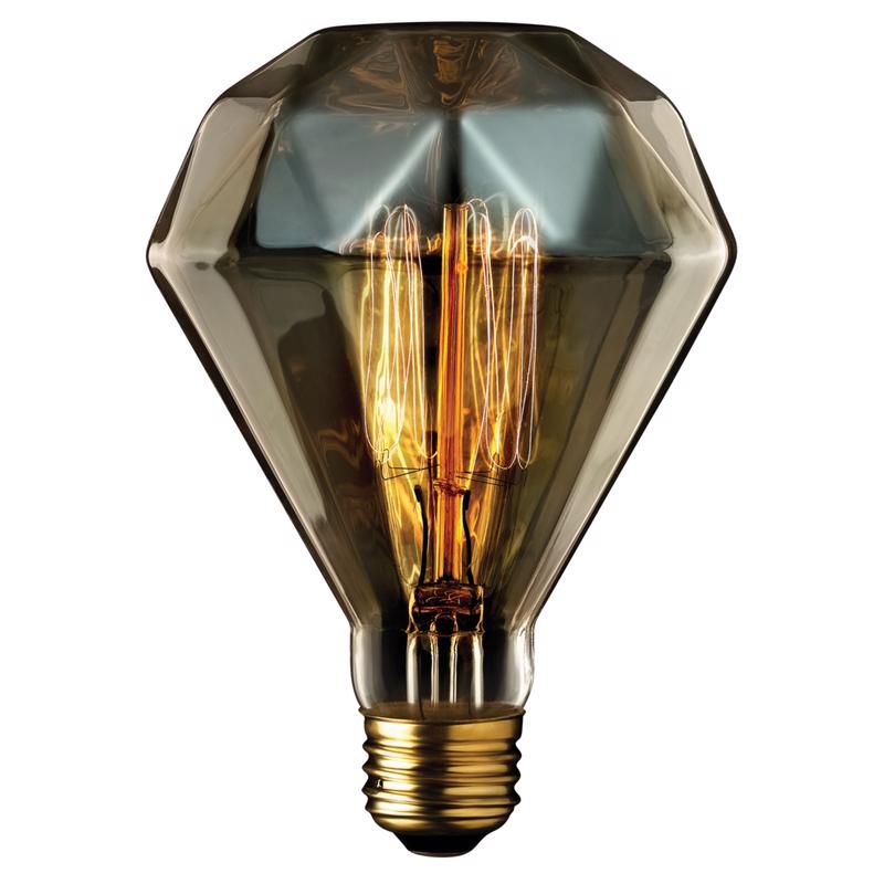 Globe Electric Designer Diamante 40 W BR30 Decorative Incandescent Bulb E26 (Medium) Amber 1 pk, 2 of 3
