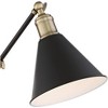 360 Lighting Modern Wall Lamp Plug-In Set of 2 Black and Antique Brass for Bedroom Reading Living Room - image 3 of 4