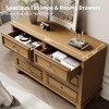 6 Drawer Dresser, Wooden Storage Chest of Drawers with Exquisite Metal Handles, Large Wide Dresser TV Stand, for Bedroom Living Room Hallway Entryway - 4 of 4