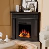 ZAFRO Corner Electric Fireplace with Mantel, TV Stand Electric Fireplace Heater for Living Room, Bedroom, Black - 4 of 4