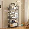 Artloge 5 Tier Tall Arched Storage Bookshelf Display Holder 76'' Tall Plant Stand Pot Indoor Display Shelves for Home Patio Garage - 2 of 4