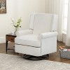 COZONY Swivel Rocker Glider Chair, Upholstered Manual Glider with 360° Rotation - 3 of 4