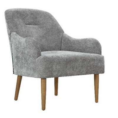 CAVINAS Chenille Fabric Accent Chair, Upholstered Armchair with Wooden Frame and Floor-Protecting Pads, Comfy Decorative Chair