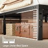 Acoinel Platform Bed Frame with LED Lights,Charging Station,King - 3 of 4