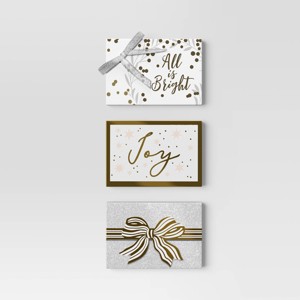3pk Christmas Gift Card Holders Silver/White/Gold - Wondershop™ - 1 of 3