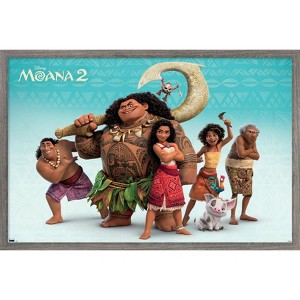 Trends International Disney Moana 2 - Group Framed Wall Poster Prints - 1 of 4