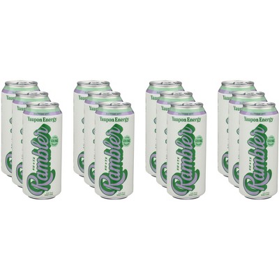 Rambler Yaupon Energy Drink Sparkling Blackberry Mint - Case of 12 - 16 fl oz