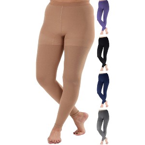 ABSOLUTE SUPPORT – Women’s Footless Opaque Compression Leggings – 20-30mmHg – A717 - 1 of 4