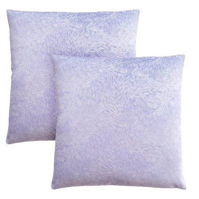 DSVIMOY Support Pillow Decorative Throw Pillow Set with Feathered Pattern for Sofa or Bed Use, Purple, 17"*17"*3"