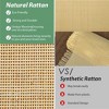 Natural Rattan Narrow Shoe Storage Organizer Cabinet with 4 Flip Drawers, Freestanding Shoe Rack with Metal Legs and Adjustable Shelf - 3 of 4
