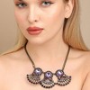SOHI Women's Multicolour Party Stone Statement Necklace - 4 of 4