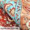 Acekool Red and Green 4x6 Vintage Washable Area Rug, Non Slip Soft Traditional Carpet for Living Room, Bedroom, Dining, Office - 4 of 4