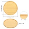 Unique Bargains Home Indoor Bamboo Round Planter Saucer Flower Drip Plant Trays Natural Color - 2 of 4