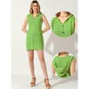 Allegra K Women's Sleeveless Knitted Beach Summer Cover-up Hooded Casual Mini Tank Dresses - 2 of 4