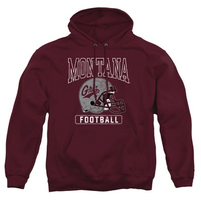 Men's University Of Montana Football Helmet Pull-Over Hoodie Maroon X Large