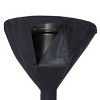 Classic Accessories 34" Water Resistant Stand Up Round Patio Heater Cover Black - 3 of 4