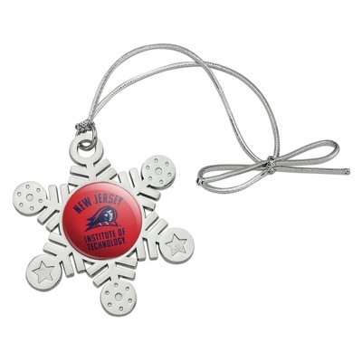 New Jersey Institute of Technology Highlanders Logo Metal Snowflake Christmas Tree Holiday Ornament