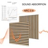 Wood Slat Panel on MDF with PET Felt Backing, Decorative Sound-Absorbing Wall Tile for Living Room, Studio, Piano Room - 2 of 4
