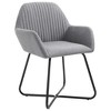 vidaXL Dining Chairs 2 pcs Light Gray Fabric - 2 of 4