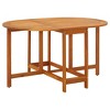 vidaXL Dining Table Natural Wood Solid Acacia wood Medium - 2 of 2