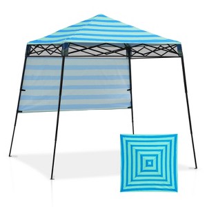 EAGLE PEAK 8x8ft Pop Up Canopy with Sidewall, 8x8 Base 6x6 Top - 1 of 4