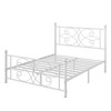 VECELO Twin/Full/Queen Size Bed Frame Metal Platform Bed with Headboard & Footboard, Heavy Duty Mattress Foundation, Black/White - 2 of 4