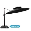 Crestlive Products 11.5FT Round Double Top Patio Offset Cantilever Umbrella With Base Set UV30+ Outdoor 360 Degree Rotation 7 Heights Adjustable - 2 of 4