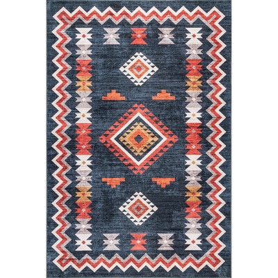 nuLOOM Jayde SpinClean Machine Washable Stain-Resistant Area Rug
