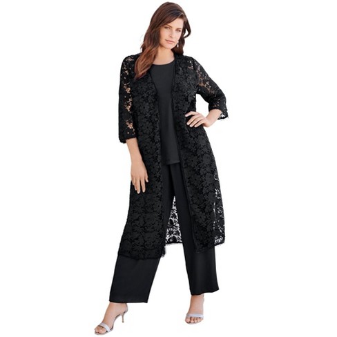 Plus size lace pantsuit best sale