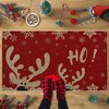Christmas Doormat Xmas Deer and Snowflake Print Door Mat Entryway Floor Mats - 2 of 4