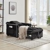 TiramisuBest Three-in-one sofa bed chair folding sofa bed adjustable back into a sofa recliner single bed adult modern chair bed berth black - 4 of 4