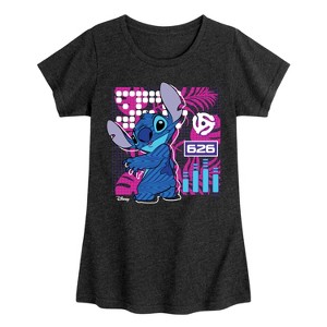 Girls' - Disney - Lilo & Stitch Fitted Short Sleeve Graphic T-Shirt - 1 of 4