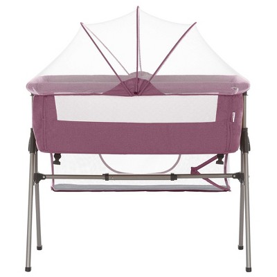 Image of Dream On Me JPMA Certified Lotus Bassinet and Bedside Sleeper in Pink