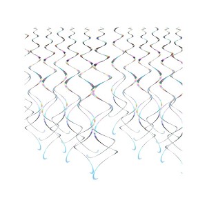 Empire DigiLabs Iridescent Silver Hanging Plastic Swirl Decor - 1 of 3