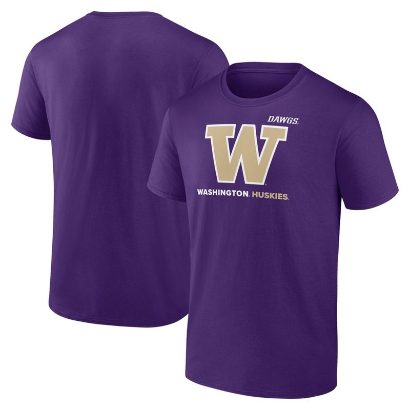 NCAA Washington Huskies Men&#39;s Core Cotton T-Shirt, 1 of 4