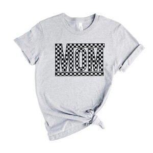 Simply Sage Market Women's Mom Checkered Box Short Sleeve Graphic Tee - 1 of 2