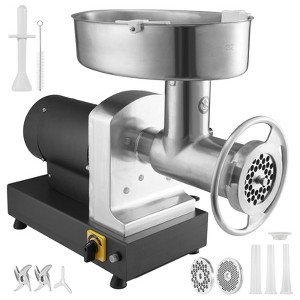 VEVOR Electric Meat Grinder, 992 Lb/H Capacity, 1100W (4600W MAX) Industrial Meat Mincer with 2 Blade, 3 Grinding Plates, Black - 1 of 4
