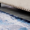 HomeRoots 3' X 5' Blue and Yellow Abstract Printed Washable Non Skid Area Rug - 4 of 4