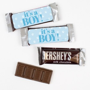 44 Pcs It's a Boy Baby Shower Candy Hershey's Snack Size Blue Chocolate Bar Party Favors (19.8 oz, Approx. 44 Pcs) - 1 of 2