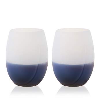 Unbreakable Plastic Stemless Wine Glasses 18 oz - 100% Tritan - Propri