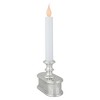 Northlight 9.25" Pre-Lit LED White and Silver Lighted Christmas Candle Lamp - Set of 4 - image 4 of 4